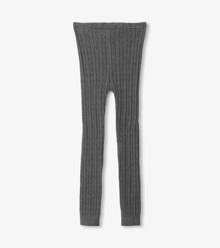 Hatley Girls Charcoal Cable Knit Tights Girls Bottoms