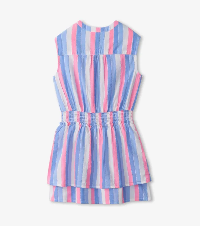 Hatley Girls Evening Sky Smocked Waist Dress Girls Dresses