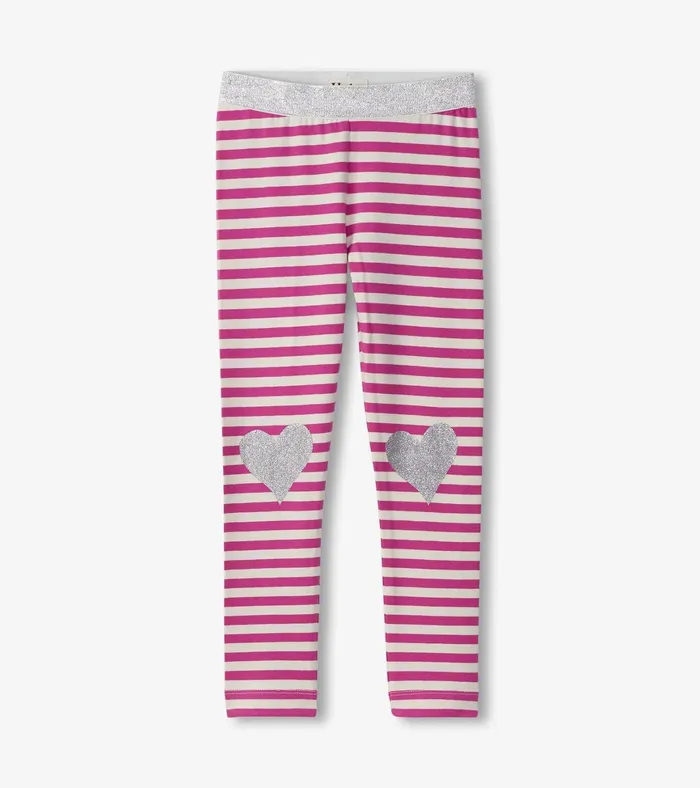 Hatley Girls Fun Hearts Waist Leggings Girls Bottoms