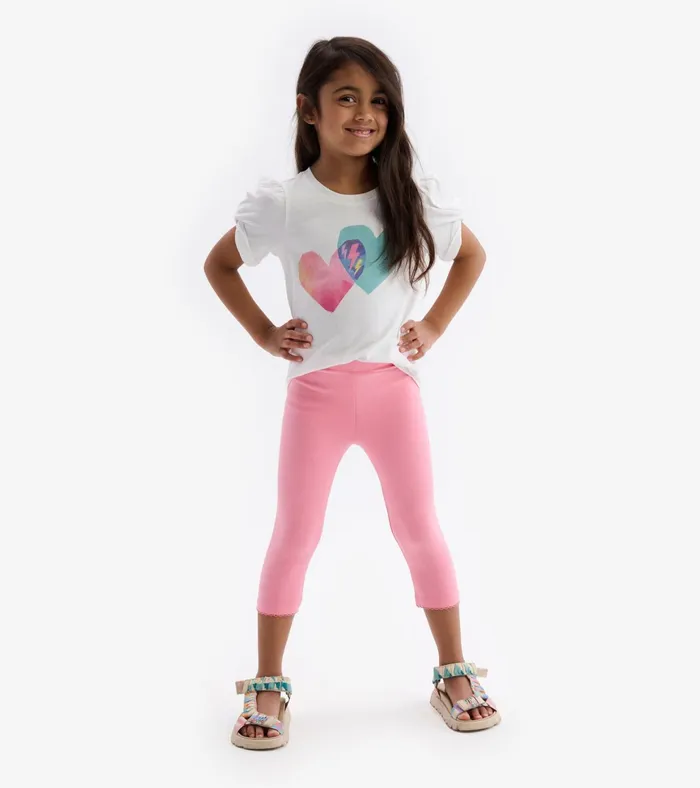 Hatley Girls Light Pink Leggings Girls Bottoms
