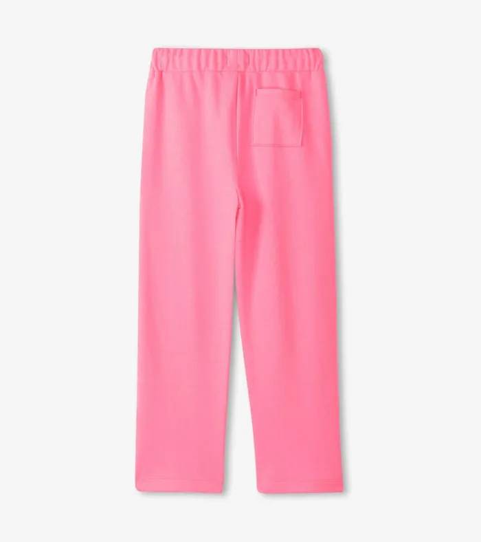 Hatley Girls Pink Neon Track Pants Girls Bottoms