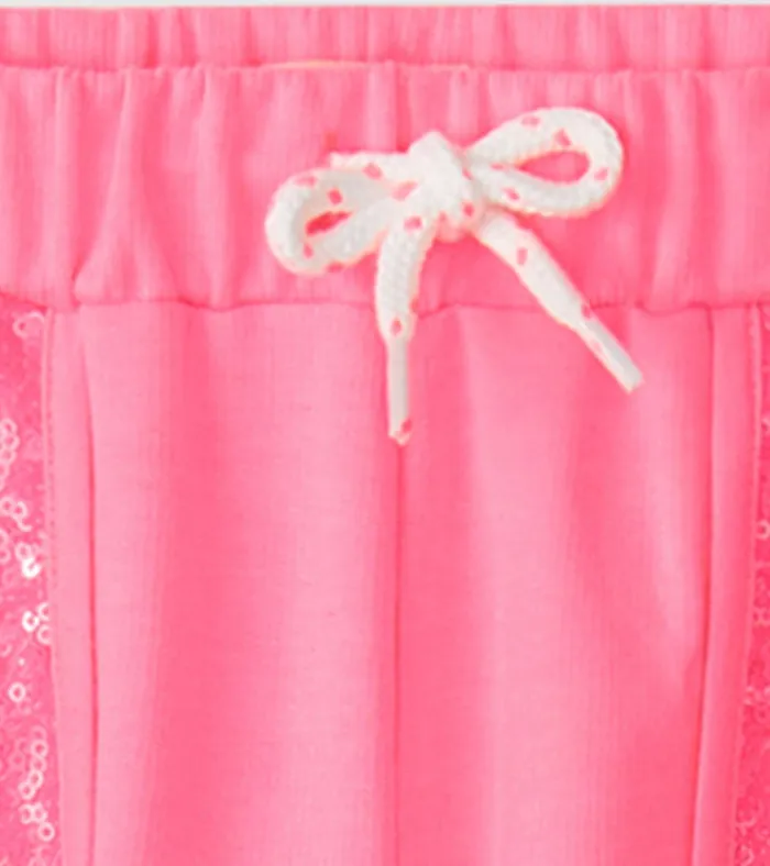 Hatley Girls Pink Neon Track Pants Girls Bottoms