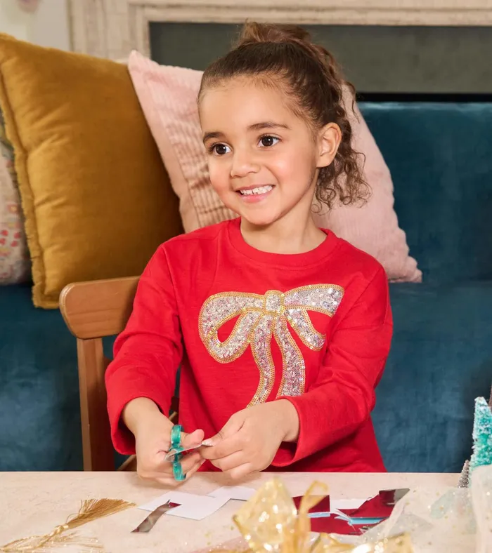 Hatley Girls Red Holiday Bow Party Dress Girls Dresses