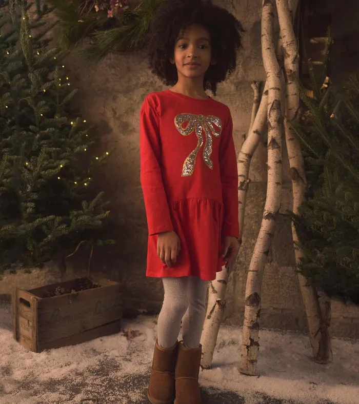 Hatley Girls Red Holiday Bow Party Dress Girls Dresses