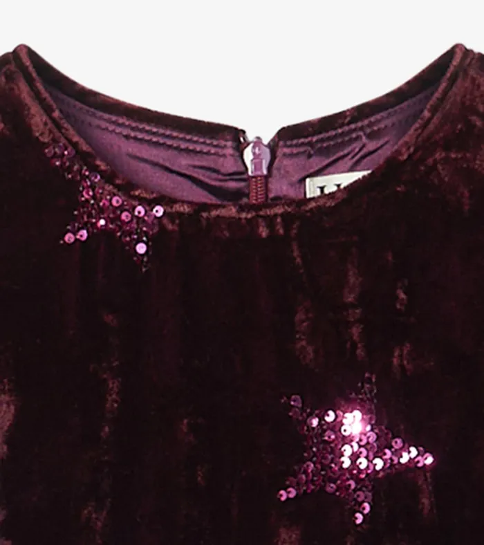 Hatley Girls Sequin Stars Velvet Dress Girls Dresses