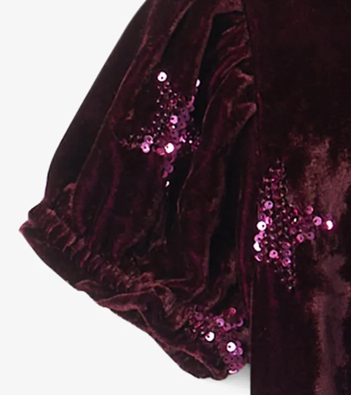 Hatley Girls Sequin Stars Velvet Dress Girls Dresses