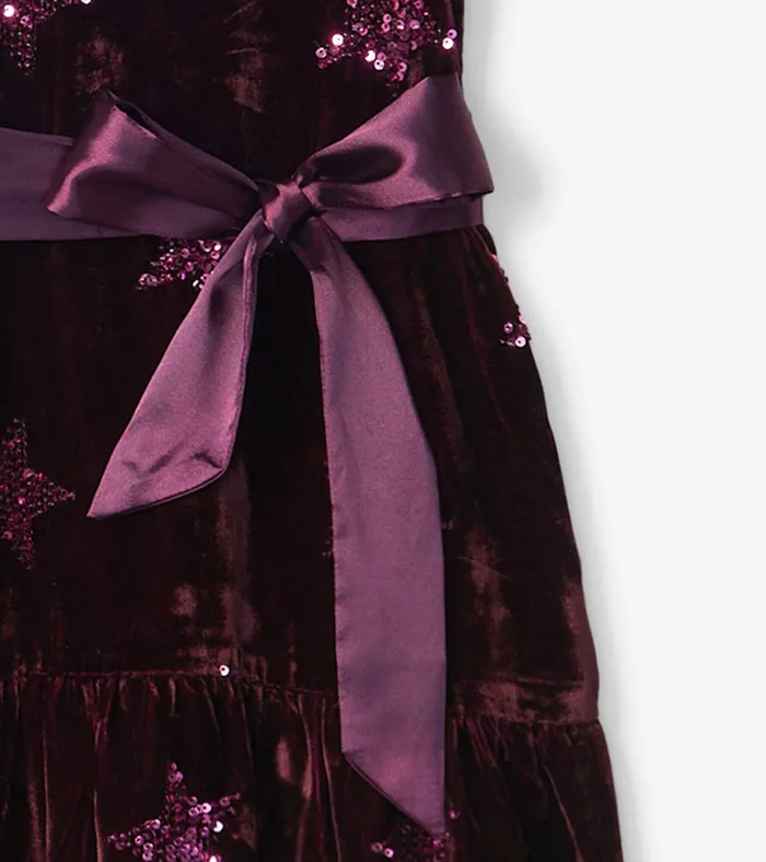 Hatley Girls Sequin Stars Velvet Dress Girls Dresses