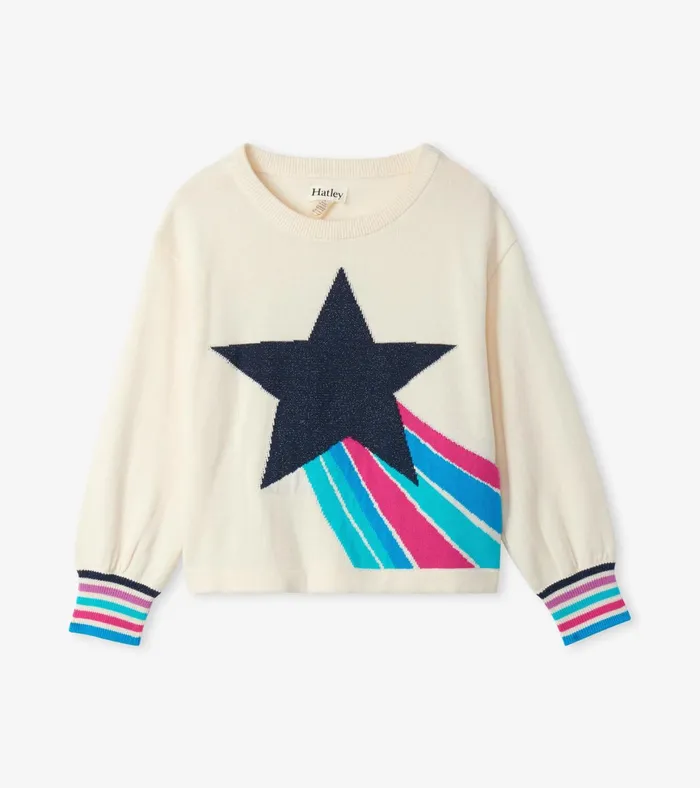 Hatley Girls Shooting Star Sweater Girls Sweaters