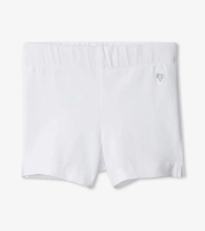 Hatley Girls White Summer Shorts Girls Bottoms