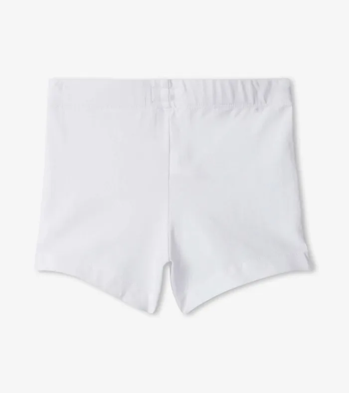 Hatley Girls White Summer Shorts Girls Bottoms
