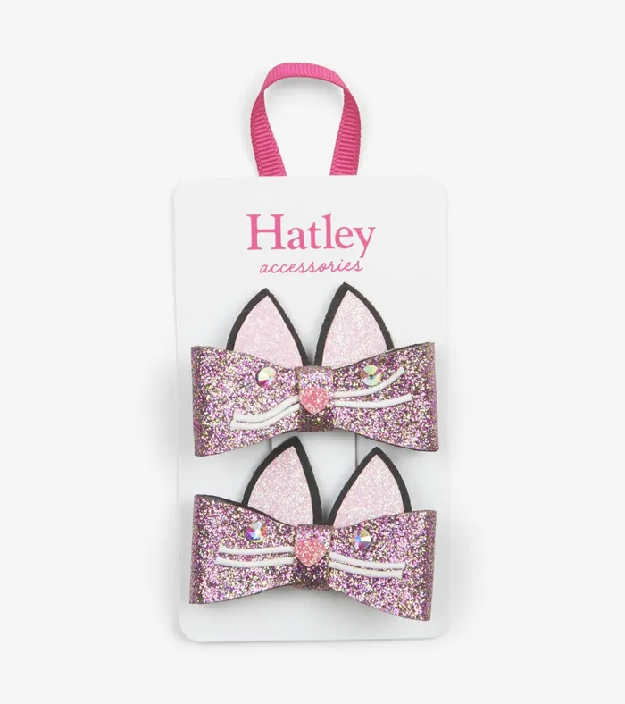 Hatley Glitter Kitties Hair Clips Girls Accessories