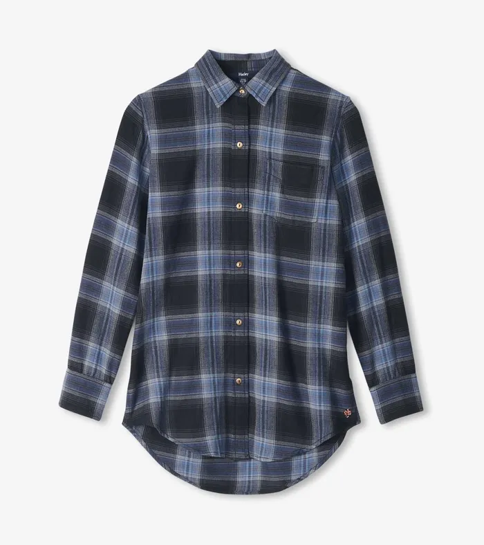 Hatley Lara Tunic 8211 Caviar Plaid Women Tops