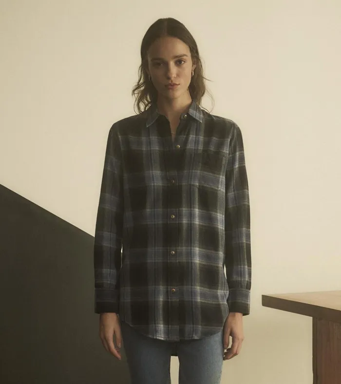 Hatley Lara Tunic 8211 Caviar Plaid Women Tops
