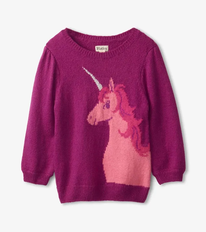 Hatley Pretty Unicorn Sweater Baby and Toddler Sweaters