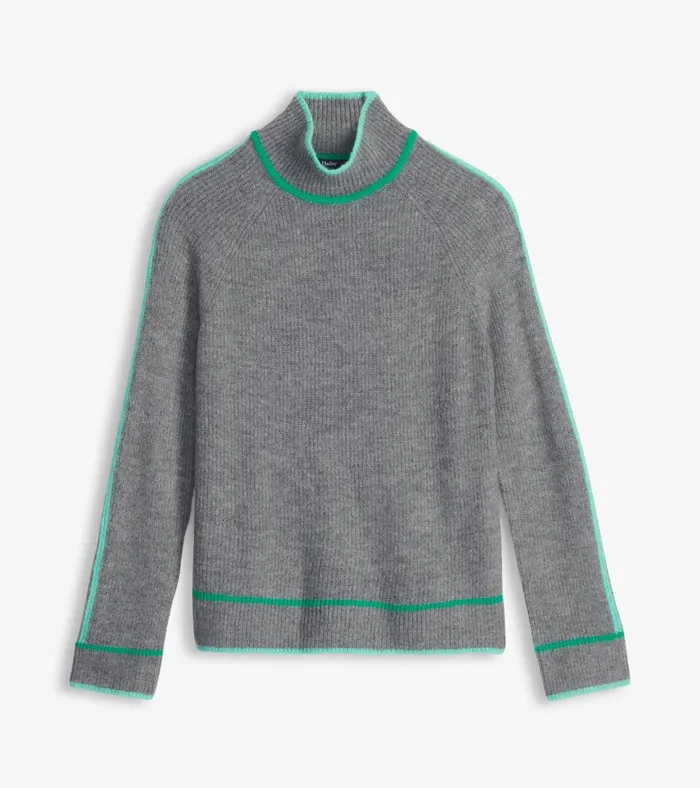 Hatley Raglan Pullover 8211 Charcoal Heather Women Sweaters