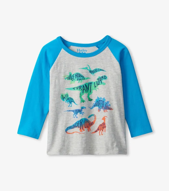 Hatley Real Dinos Long Sleeve TShirt Baby and Toddler Tops