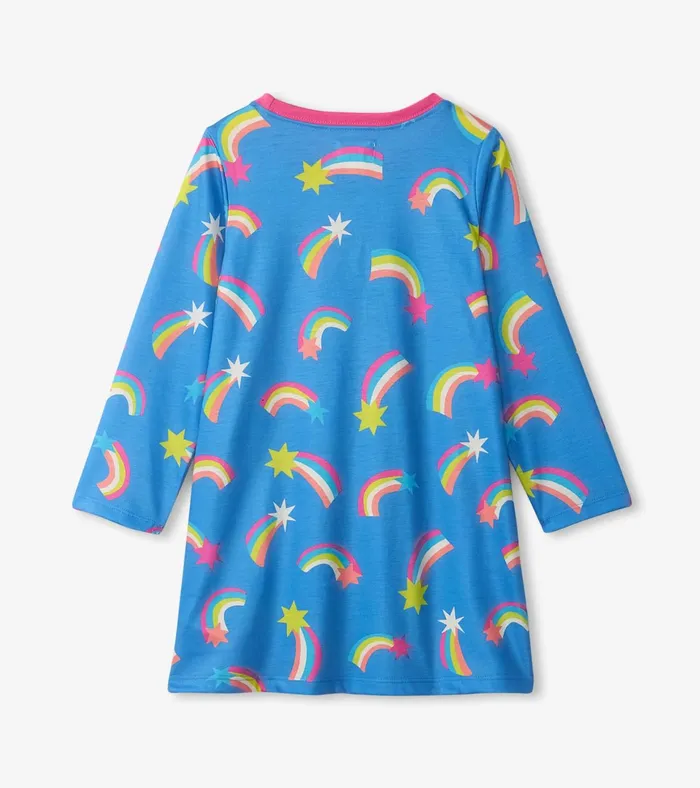 Hatley Shooting Stars Long Sleeve Girls Nightgown Girls Sleepwear