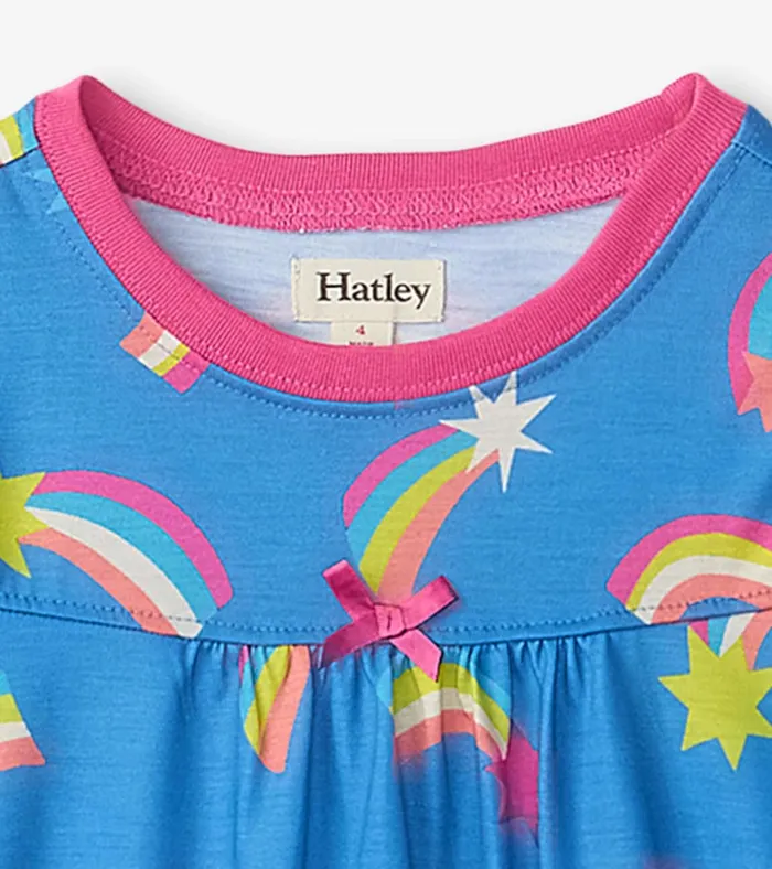 Hatley Shooting Stars Long Sleeve Girls Nightgown Girls Sleepwear