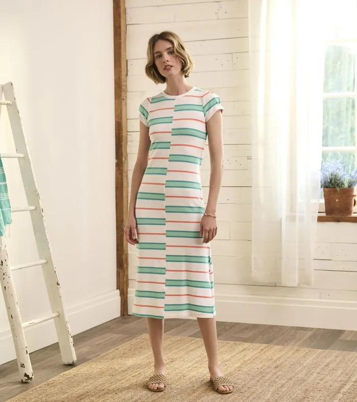 Hatley Sierra Midi Dress 8211 Seaside Stripes Women Dresses