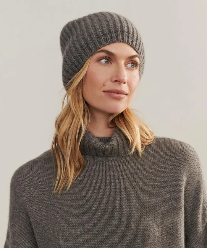 Hats and Beanies Women Jenni Kayne Cashmere Alpine Beanie Shadow
