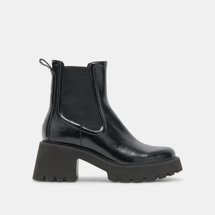 Hawk H2O Booties Midnight Crinkle Patent Women Dolce Vita Boots and Booties