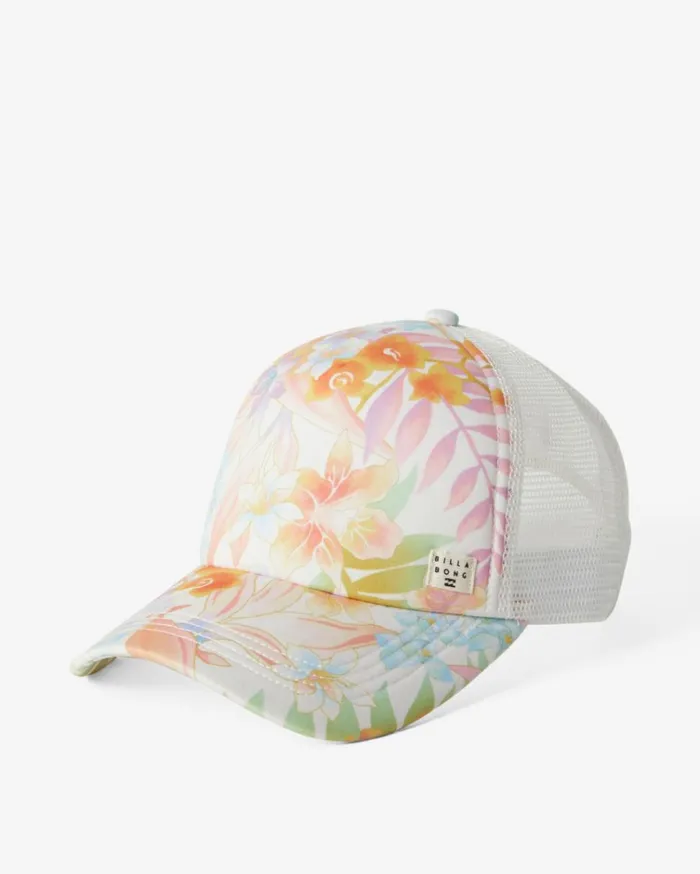 Heritage Mashup Trucker Hat White Multi 1 Women Billabong Hats and Beanies