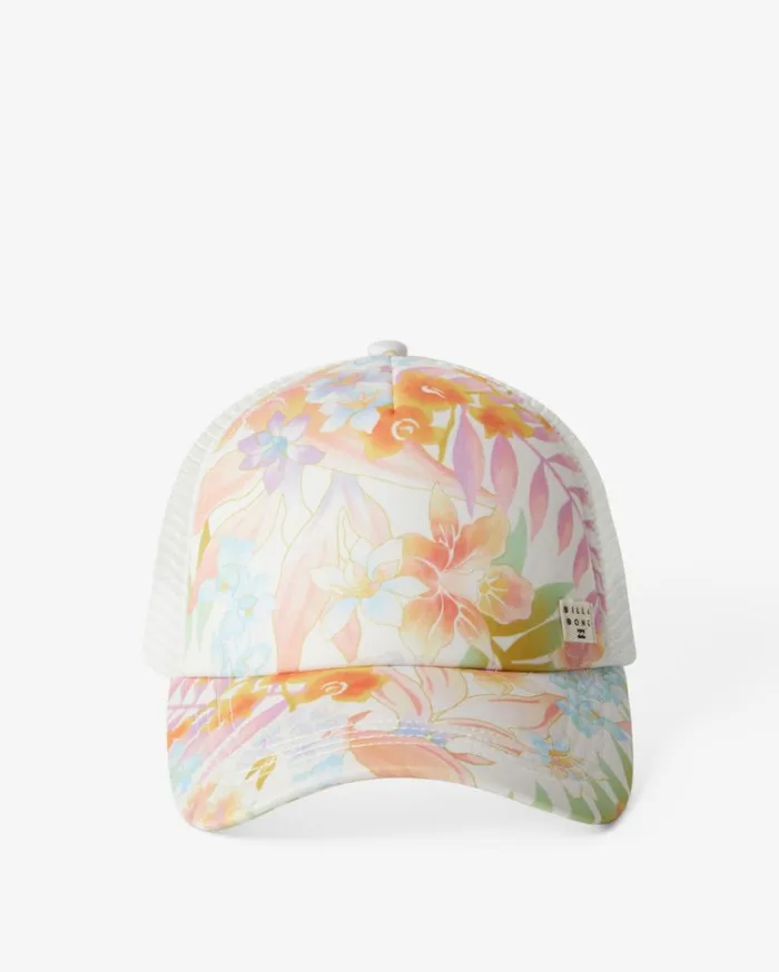 Heritage Mashup Trucker Hat White Multi 1 Women Billabong Hats and Beanies