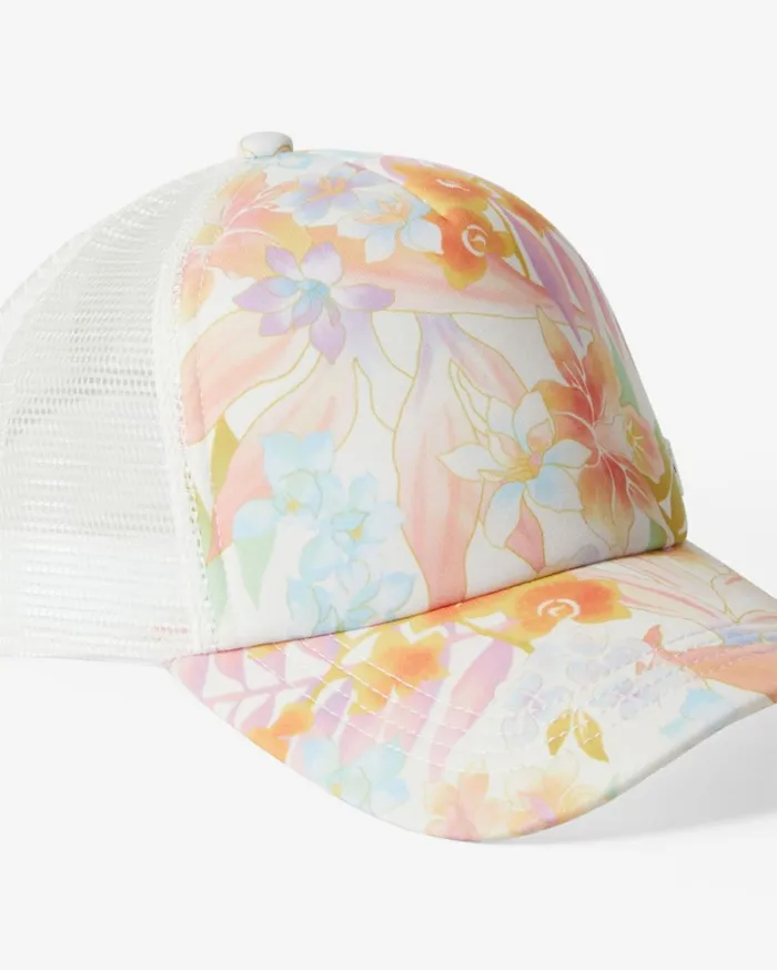 Heritage Mashup Trucker Hat White Multi 1 Women Billabong Hats and Beanies