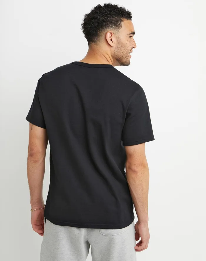 Heritage ShortSleeve TShirt C Logo Black Men Champion TShirts and Tops