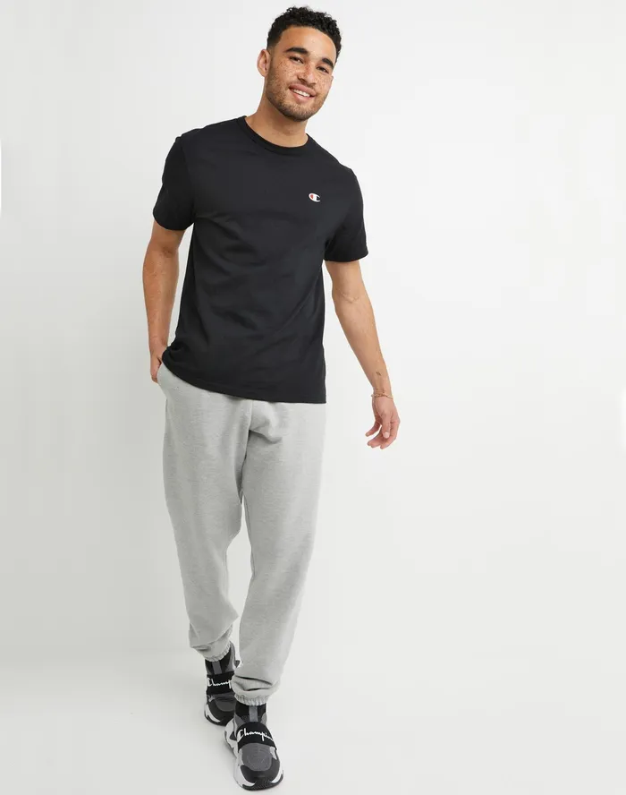 Heritage ShortSleeve TShirt C Logo Black Men Champion TShirts and Tops