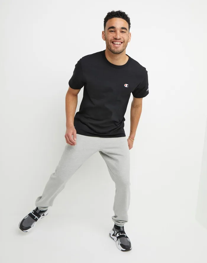 Heritage ShortSleeve TShirt C Logo Black Men Champion TShirts and Tops