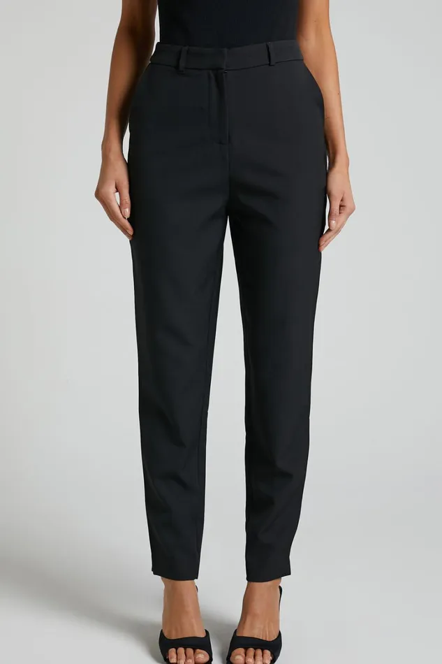 Hermie Pants 8211 High Waisted Cropped Tailored Pants In Black Women Showpo Pants Hermie Pants 8211 High Waisted Cropped Tailored Pants In Black Women Showpo Pants