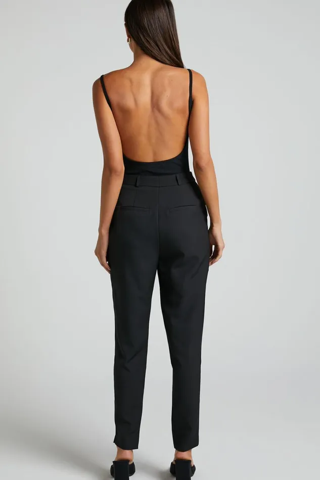 Hermie Pants 8211 High Waisted Cropped Tailored Pants In Black Women Showpo Pants Hermie Pants 8211 High Waisted Cropped Tailored Pants In Black Women Showpo Pants