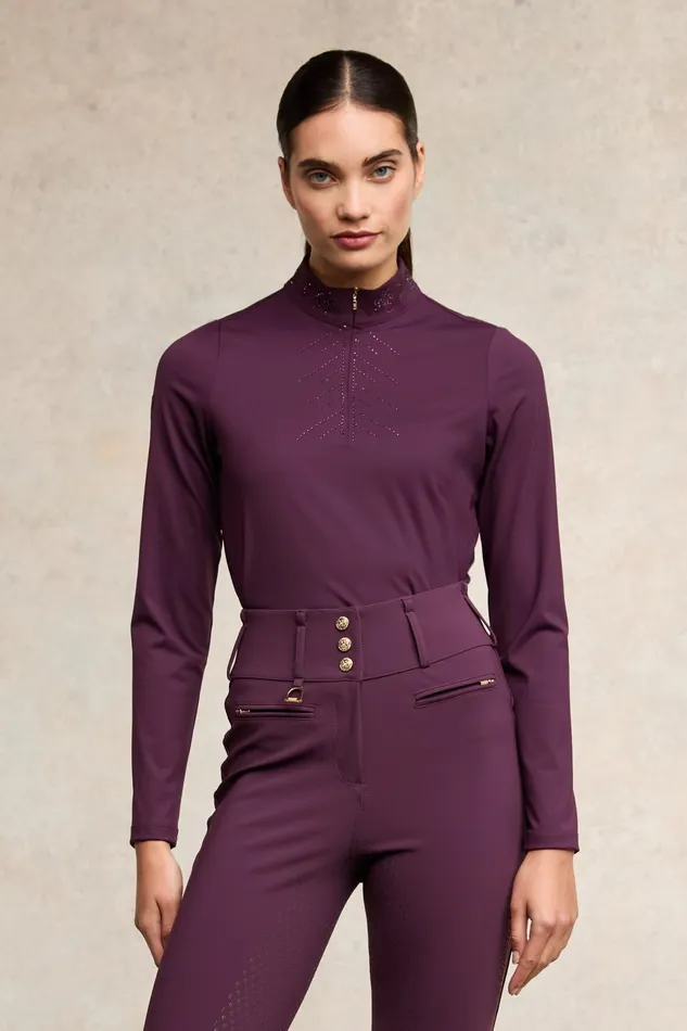 Holland Cooper Base Layers Women Crystal Base Layer Aubergine