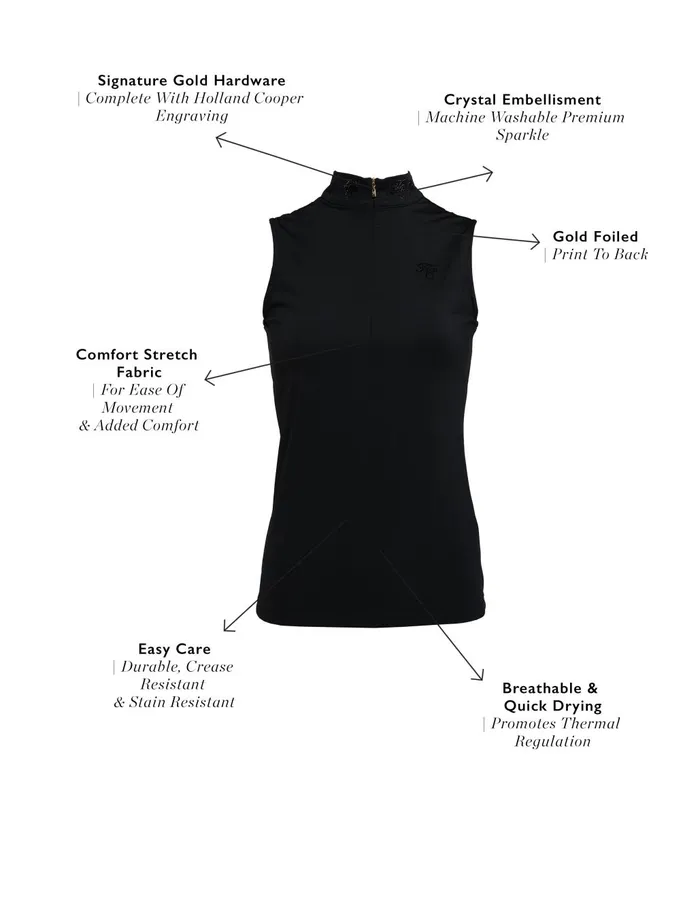 Holland Cooper Base Layers Women Crystal Sleeveless Base Layer Black Holland Cooper Base Layers Women Crystal Sleeveless Base Layer Black