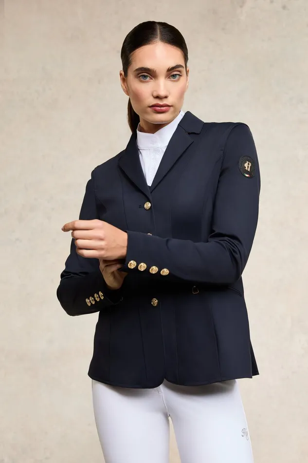 Holland Cooper Base Layers Women Gatcombe Long Sleeve Show Shirt Ink Navy Holland Cooper Base Layers Women Gatcombe Long Sleeve Show Shirt Ink Navy
