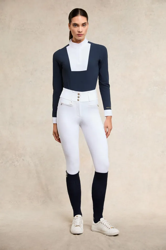 Holland Cooper Base Layers Women Gatcombe Long Sleeve Show Shirt Ink Navy Holland Cooper Base Layers Women Gatcombe Long Sleeve Show Shirt Ink Navy
