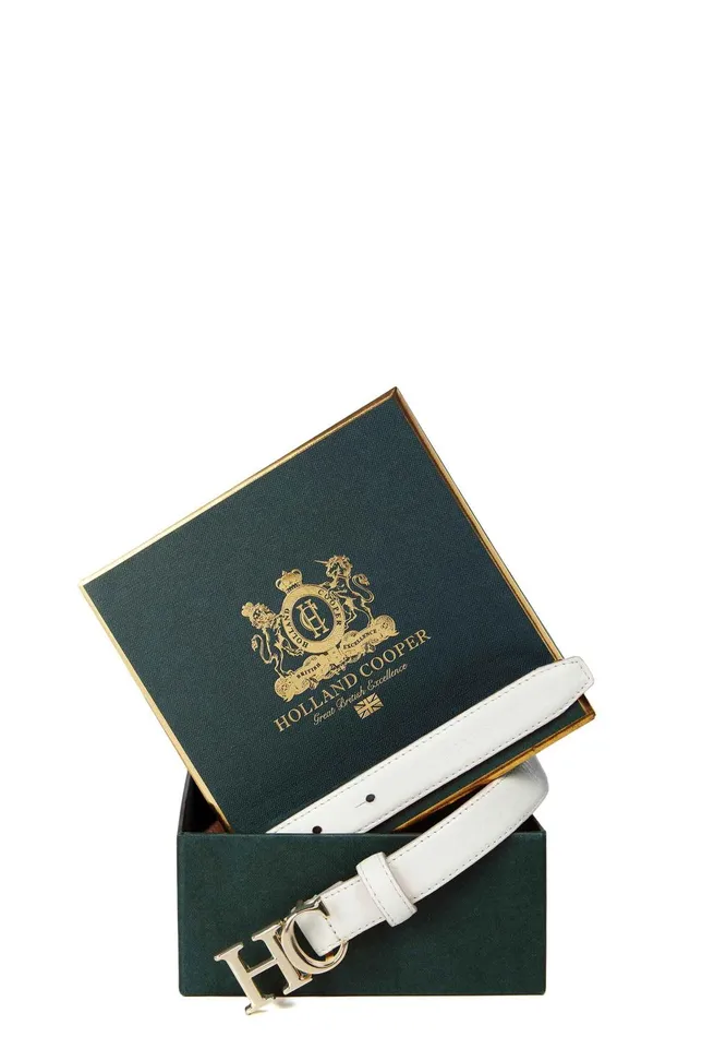 Holland Cooper Belts Women Atelier Ultra Slim Belt Off White