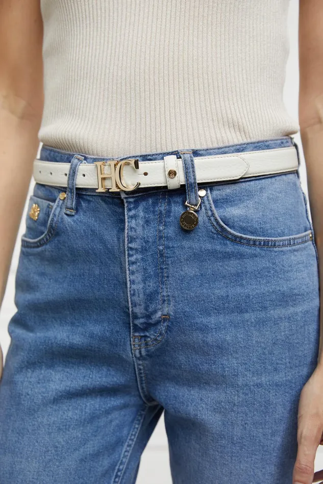 Holland Cooper Belts Women Atelier Ultra Slim Belt Off White Holland Cooper Belts Women Atelier Ultra Slim Belt Off White