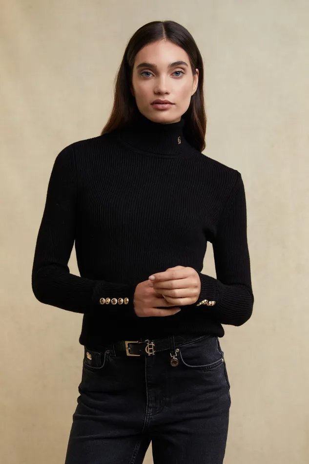 Holland Cooper Belts Women HC Slim Logo Belt Black Croc Holland Cooper Belts Women HC Slim Logo Belt Black Croc