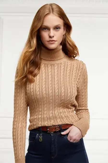 Holland Cooper Belts Women HC Slim Logo Belt Tan Holland Cooper Belts Women HC Slim Logo Belt Tan