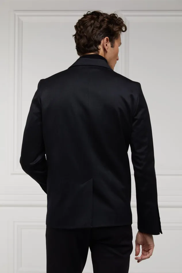 Holland Cooper Blazers Men The Double Breasted Blazer Black Barathea Holland Cooper Blazers Men The Double Breasted Blazer Black Barathea