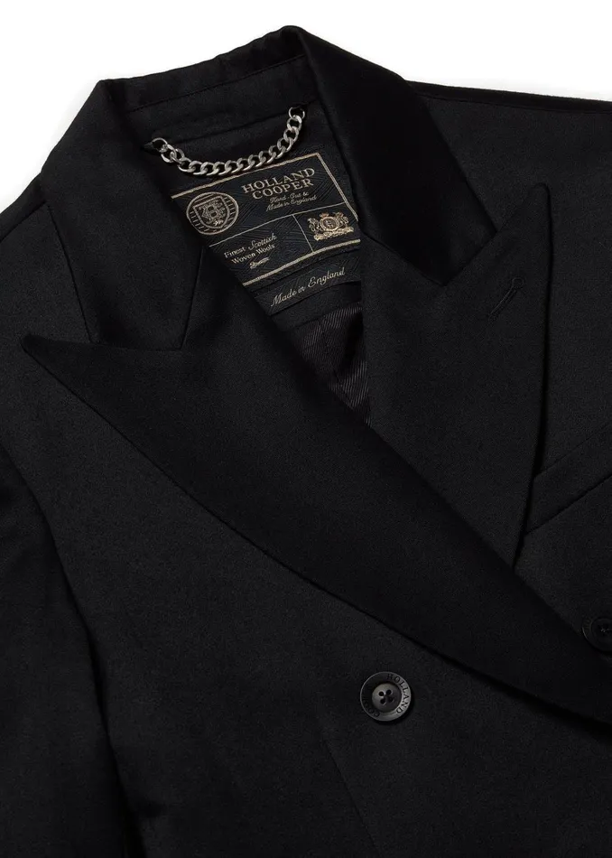 Holland Cooper Blazers Men The Double Breasted Blazer Black Barathea Holland Cooper Blazers Men The Double Breasted Blazer Black Barathea