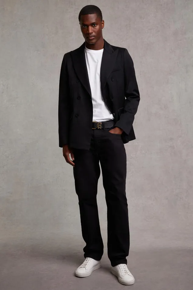Holland Cooper Blazers Men The Double Breasted Blazer Black Barathea Holland Cooper Blazers Men The Double Breasted Blazer Black Barathea
