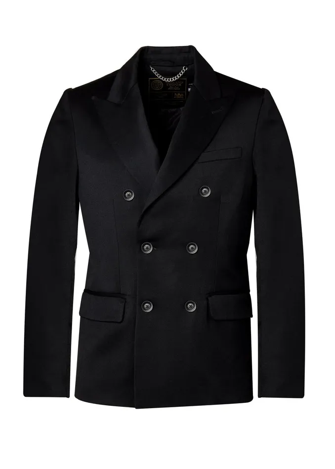 Holland Cooper Blazers Men The Double Breasted Blazer Black Barathea Holland Cooper Blazers Men The Double Breasted Blazer Black Barathea
