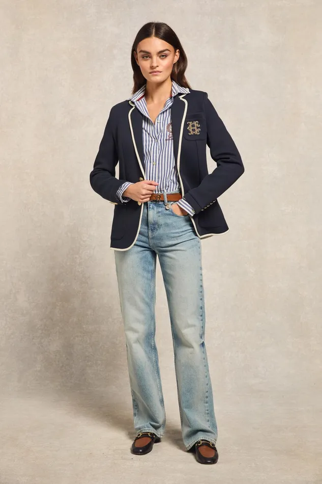 Holland Cooper Blazers Women Henley Blazer Ink Navy Holland Cooper Blazers Women Henley Blazer Ink Navy
