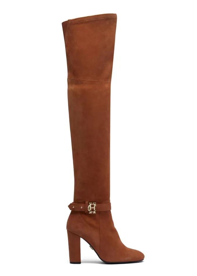 Holland Cooper Boots Women Sloane Over The Knee Boot Tan