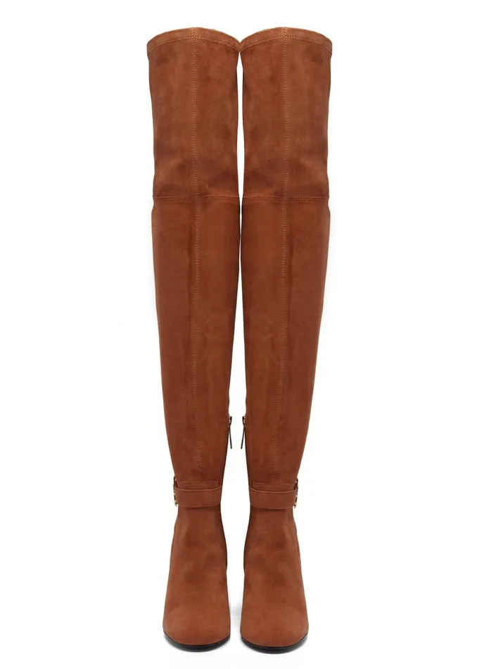 Holland Cooper Boots Women Sloane Over The Knee Boot Tan Holland Cooper Boots Women Sloane Over The Knee Boot Tan