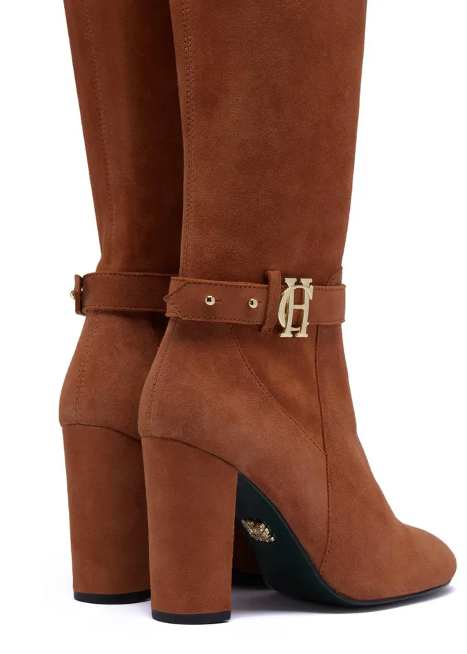 Holland Cooper Boots Women Sloane Over The Knee Boot Tan Holland Cooper Boots Women Sloane Over The Knee Boot Tan