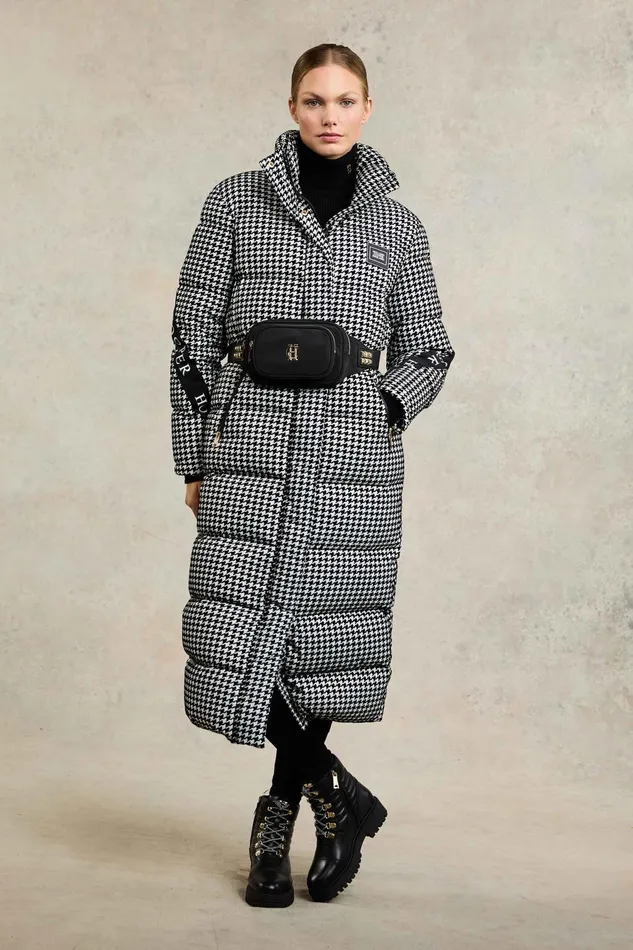 Holland Cooper Coats Women Camden Longline Coat Houndstooth Holland Cooper Coats Women Camden Longline Coat Houndstooth